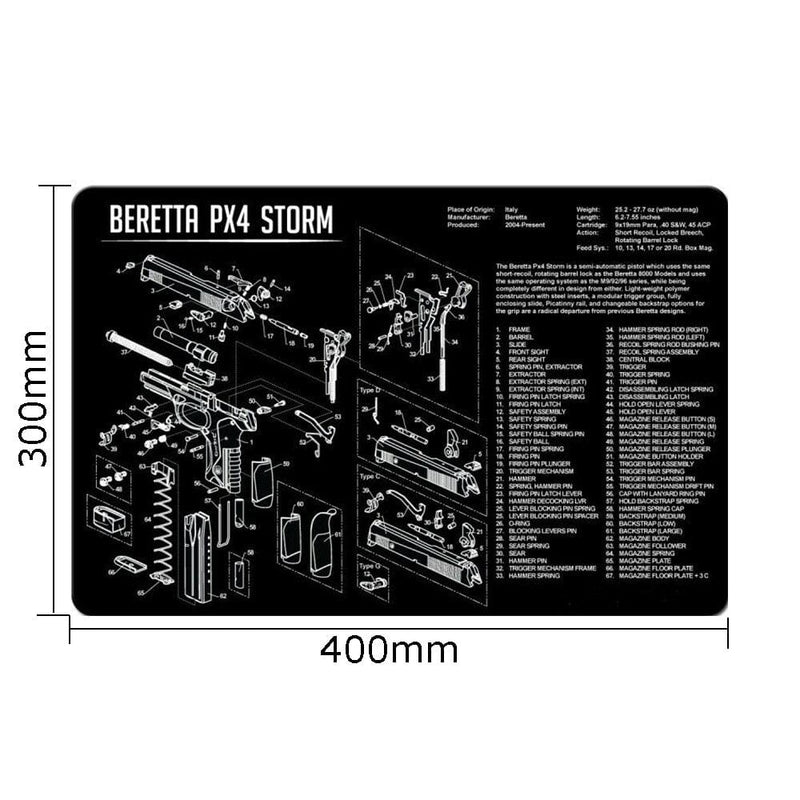 ACTION AIRSOFT 0 PX4 Tapis nettoyage P365 1911 Glock