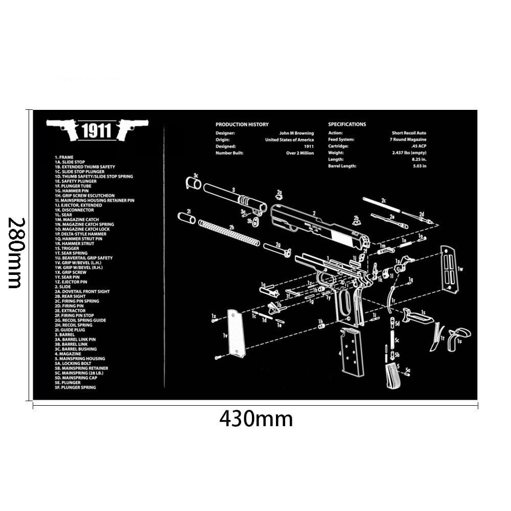 ACTION AIRSOFT 0 1911 Tapis nettoyage P365 1911 Glock