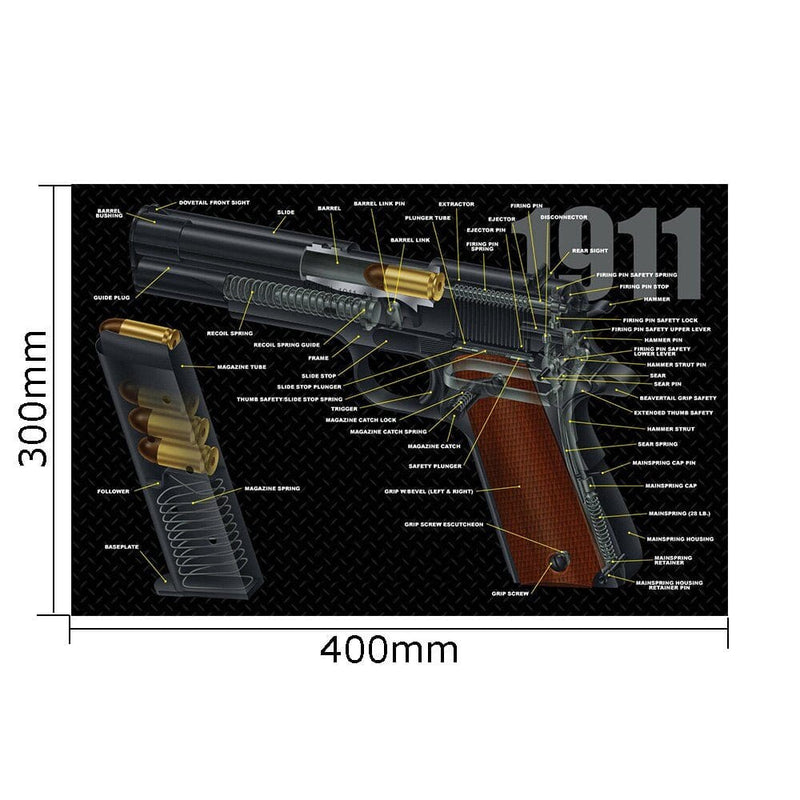 ACTION AIRSOFT 0 1911-3D Tapis nettoyage P365 1911 Glock