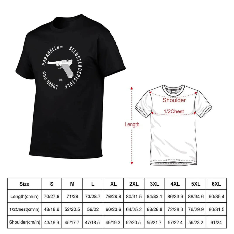 To the gun lover! Parabellum Luger P08 T-Shirt plus size clothes plus sizes cute clothes mens vintage t shirts