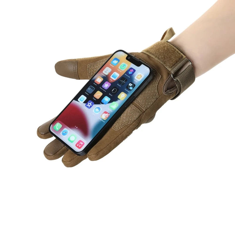Touch Screen Tactical Full Finger Gloves Hard Rubber Paintball Airsoft Bicycle Combat Anti-skid Cycling Work Glove Men