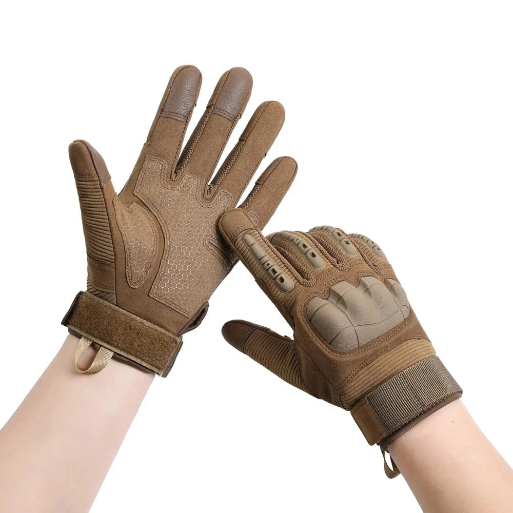 Touch Screen Tactical Full Finger Gloves Hard Rubber Paintball Airsoft Bicycle Combat Anti-skid Cycling Work Glove Men