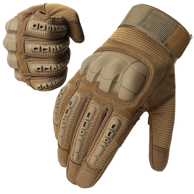 Touch Screen Tactical Full Finger Gloves Hard Rubber Paintball Airsoft Bicycle Combat Anti-skid Cycling Work Glove Men