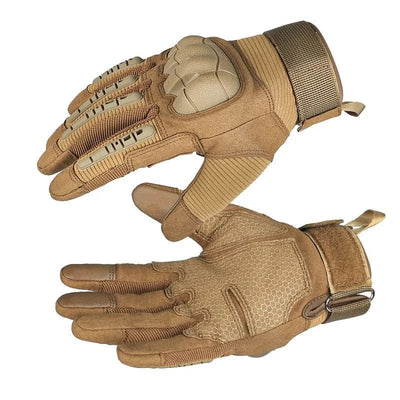 Touch Screen Tactical Full Finger Gloves Hard Rubber Paintball Airsoft Bicycle Combat Anti-skid Cycling Work Glove Men