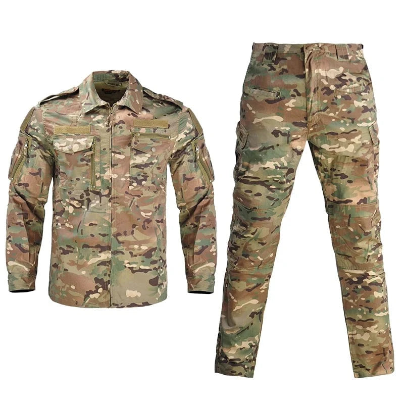 Uniform Camo Tactical combat Set Hunting Suit Uniforme Tactical Suits Airsoft Men Clothing Working Clothes CP / S-50-60kg