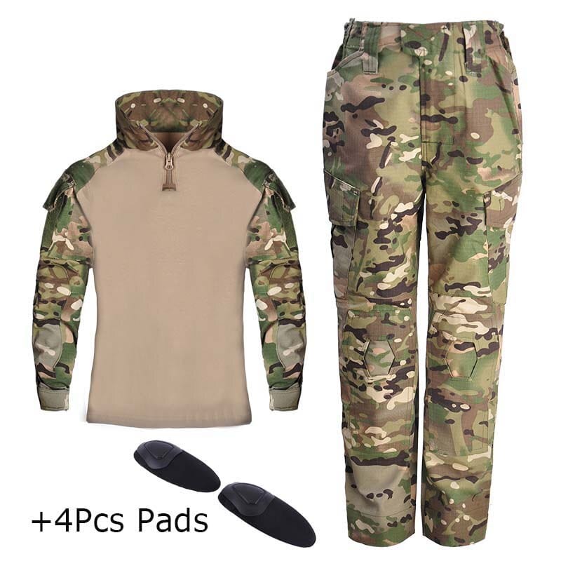 HWILD TACTICAL 0 Multicam / 110 cm Uniforme militaire enfant chemise + pantalon