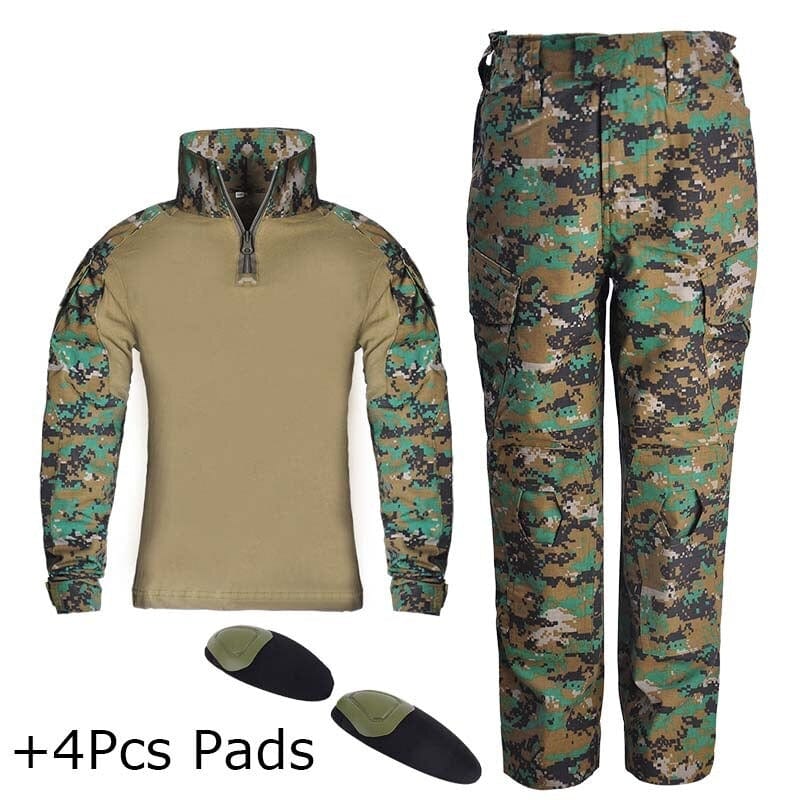 HWILD TACTICAL 0 Jungle digital / 110 cm Uniforme militaire enfant chemise + pantalon