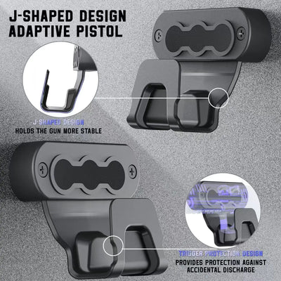 Universal Gun Magnet Mount Magnetic Pistol Holder Glock Stand 15Lbs Wall/Car Handgun Holster with Trigger Guard Protection