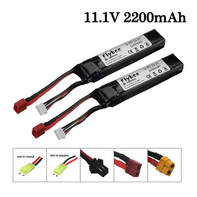 Upgrade Power Water Gun Lipo Battery 3S 11.1V 2200mAh 35C for AKKU Mini Airsoft BB Air Pistol Electric Toys Guns RC Parts 452096