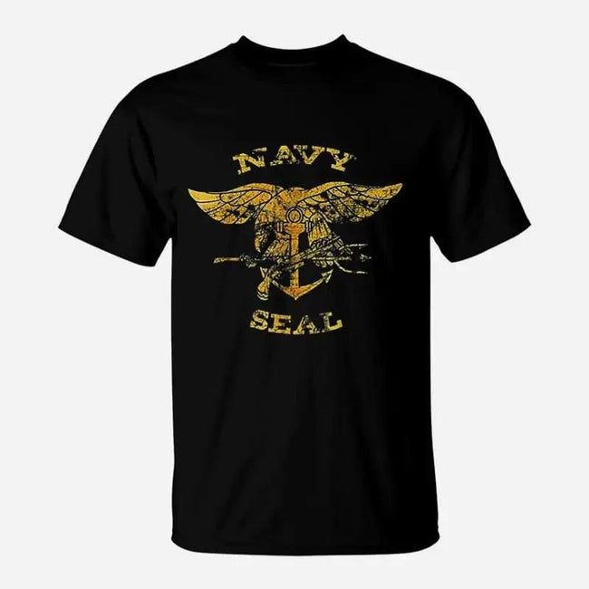 Us Navy Seal Original Naval Seal Gift T-Shirt valentines clothes oversized customs design your own men t shirts Black / 6XL