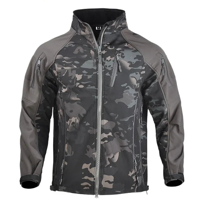 Veste tactique d'extérieur chaude et souple, résistante à l'usure, coupe-vent, combinaison d'assaut, vêtements d'extérieur d'entraînement de Camping, automne et hiver MCBK / S 55-60kg