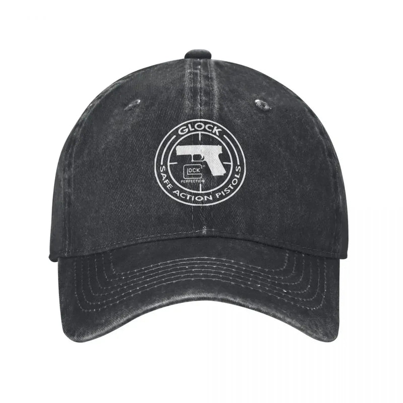 Vintage  Tactical Shooting Gun Baseball Caps Men Women Distressed Denim Washed Sun Cap Outdoor Summer Gift Hats Cap k4 / >8Y / Adjustable