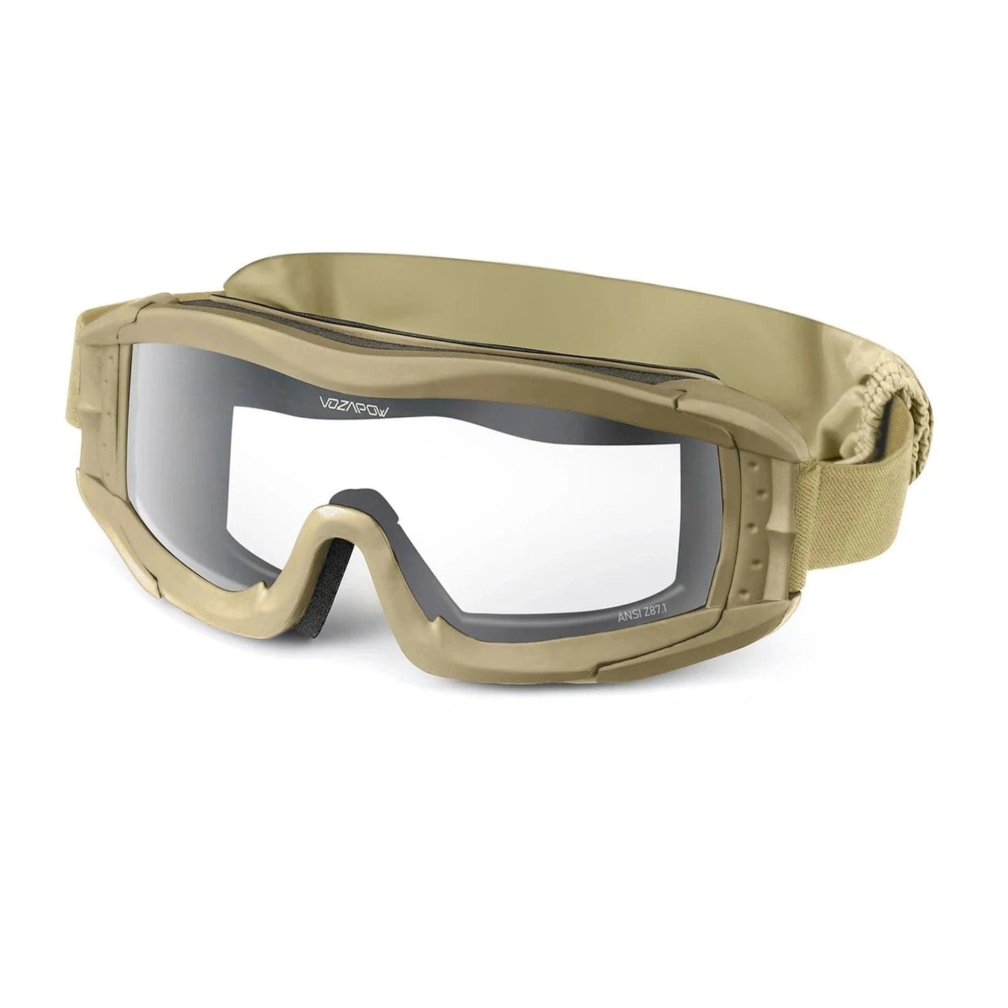 Vozapow Professional Shooting Goggles ANSI Z87.1 Safety Anti Fog Airsoft Tactical Glasses Motorcycle Mountaineering Sunglasses