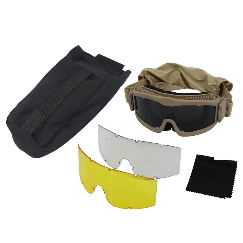 VULPO Tactical Goggles Airsoft Paintball Shooting Goggles Windproof Anti Fog Glasses Hiking Mountaineering Glasses