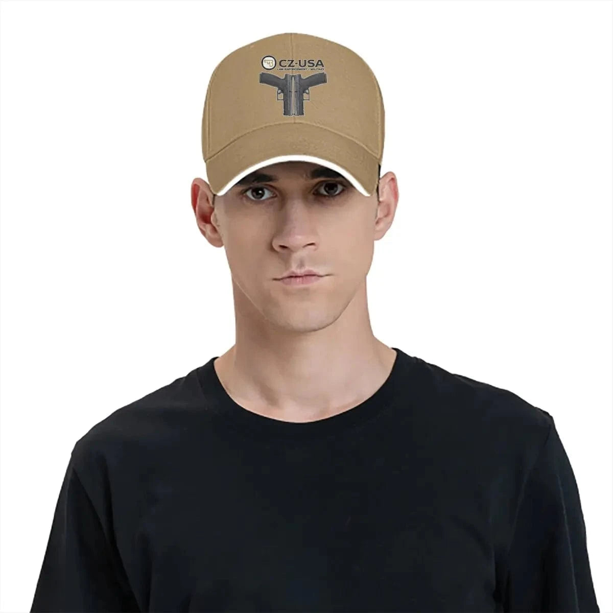 Washed Men's Baseball Cap Classic Trucker Snapback Caps Dad Hat CZ USA Gun Golf Hats