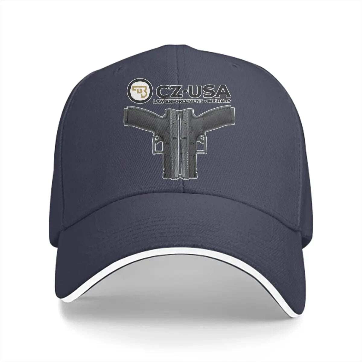 Washed Men's Baseball Cap Classic Trucker Snapback Caps Dad Hat CZ USA Gun Golf Hats Navy Blue / One Size