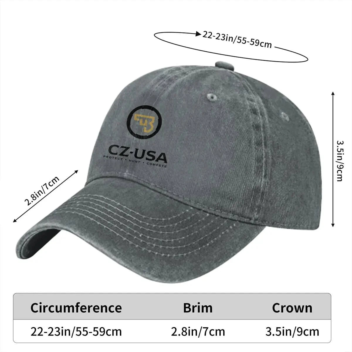 Washed Men's Baseball Cap Tacticals Trucker Snapback Caps Dad Hat CZ USA Gun Golf Hats