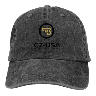 Washed Men's Baseball Cap Tacticals Trucker Snapback Caps Dad Hat CZ USA Gun Golf Hats black / One Size