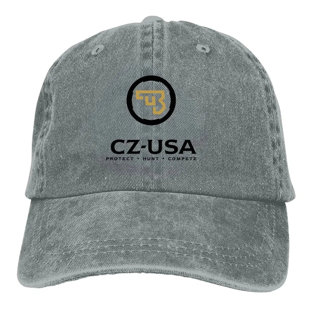 Washed Men's Baseball Cap Tacticals Trucker Snapback Caps Dad Hat CZ USA Gun Golf Hats GRAY / One Size