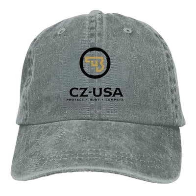 Washed Men's Baseball Cap Tacticals Trucker Snapback Caps Dad Hat CZ USA Gun Golf Hats GRAY / One Size