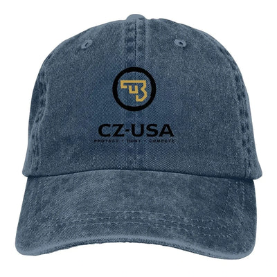 Washed Men's Baseball Cap Tacticals Trucker Snapback Caps Dad Hat CZ USA Gun Golf Hats Navy Blue / One Size