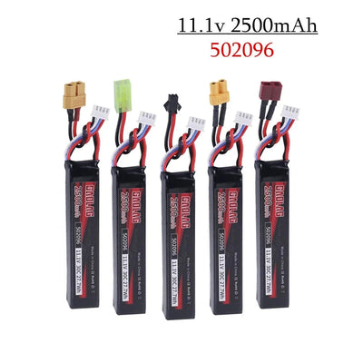 Water Gun Airsoft 11.1V 3S 2500mAh 30C 502096 LiPo battery T/Tamiya/XT30 Plug for Airsoft BB Air Pistol Electric Toys Guns Parts