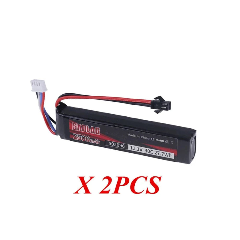 Water Gun Airsoft 11.1V 3S 2500mAh 30C 502096 LiPo battery T/Tamiya/XT30 Plug for Airsoft BB Air Pistol Electric Toys Guns Parts 2pcs SM