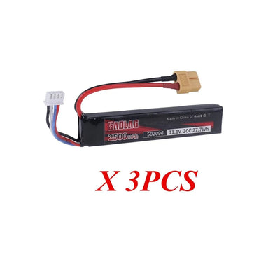 Water Gun Airsoft 11.1V 3S 2500mAh 30C 502096 LiPo battery T/Tamiya/XT30 Plug for Airsoft BB Air Pistol Electric Toys Guns Parts 3pcs XT60