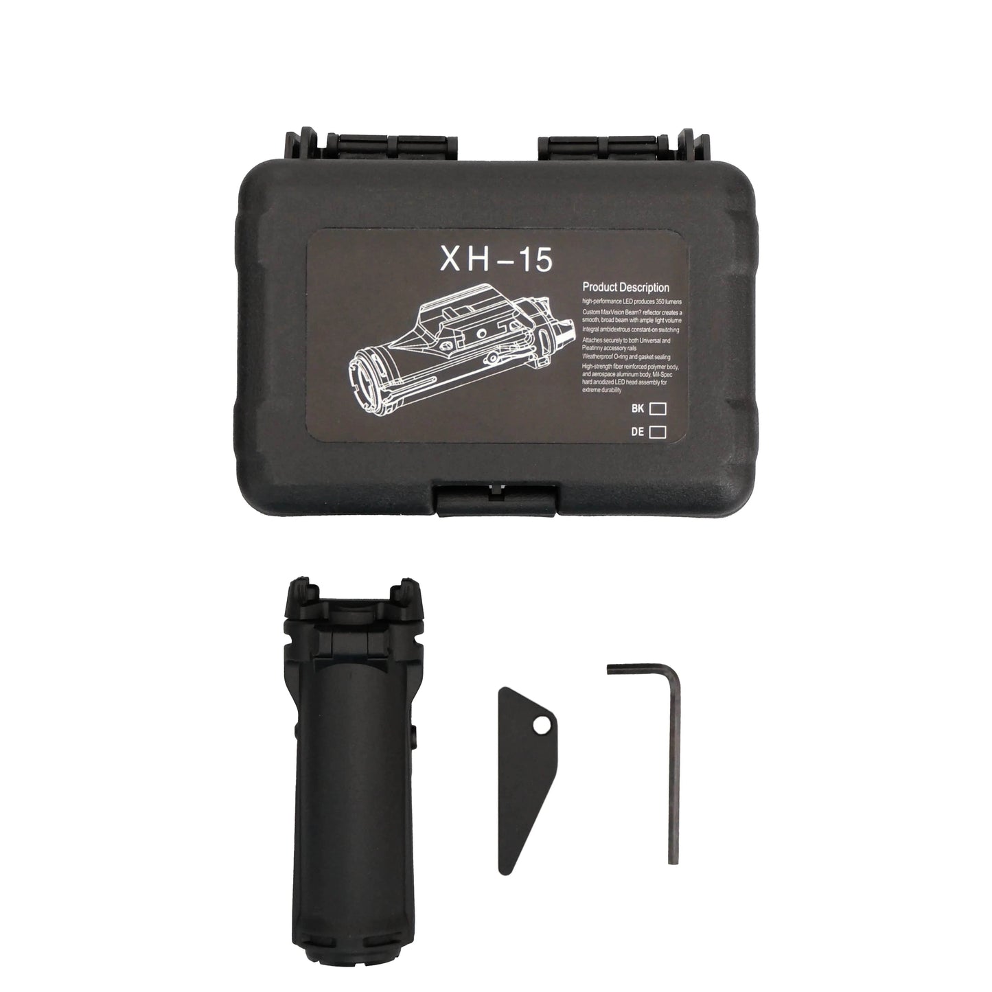 XH15 Pistol Light for Glock 350 Lumens High-performance LED Weapon Light Rapid Deploy Holster XH-15 Hunting Rifle Flashlight Black