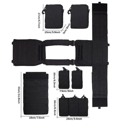 YAKEDA Equipment Vest and Five Piece Bag Training Vest