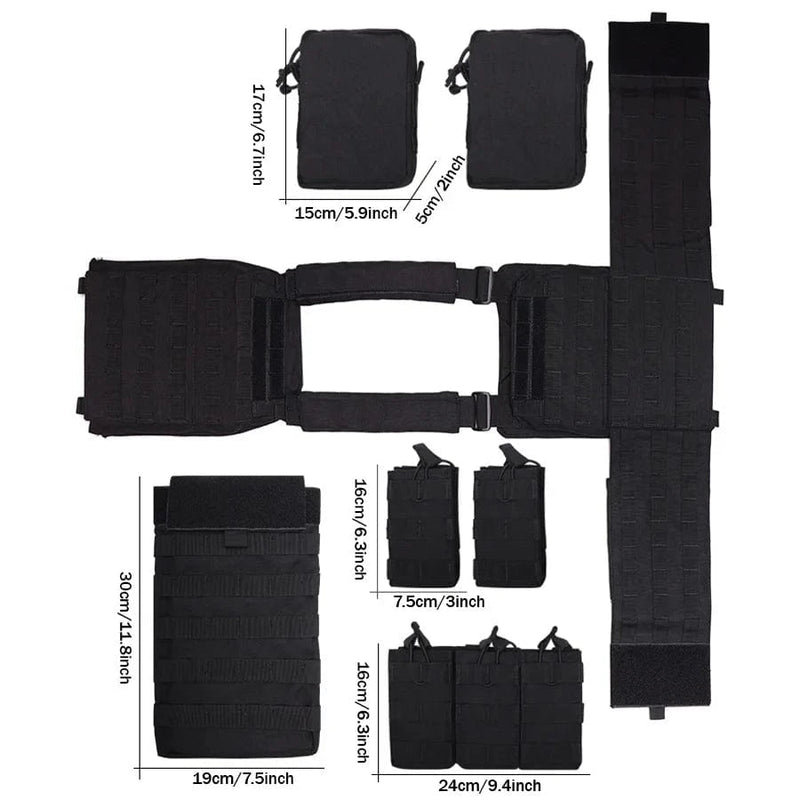 YAKEDA Equipment Vest and Five Piece Bag Training Vest