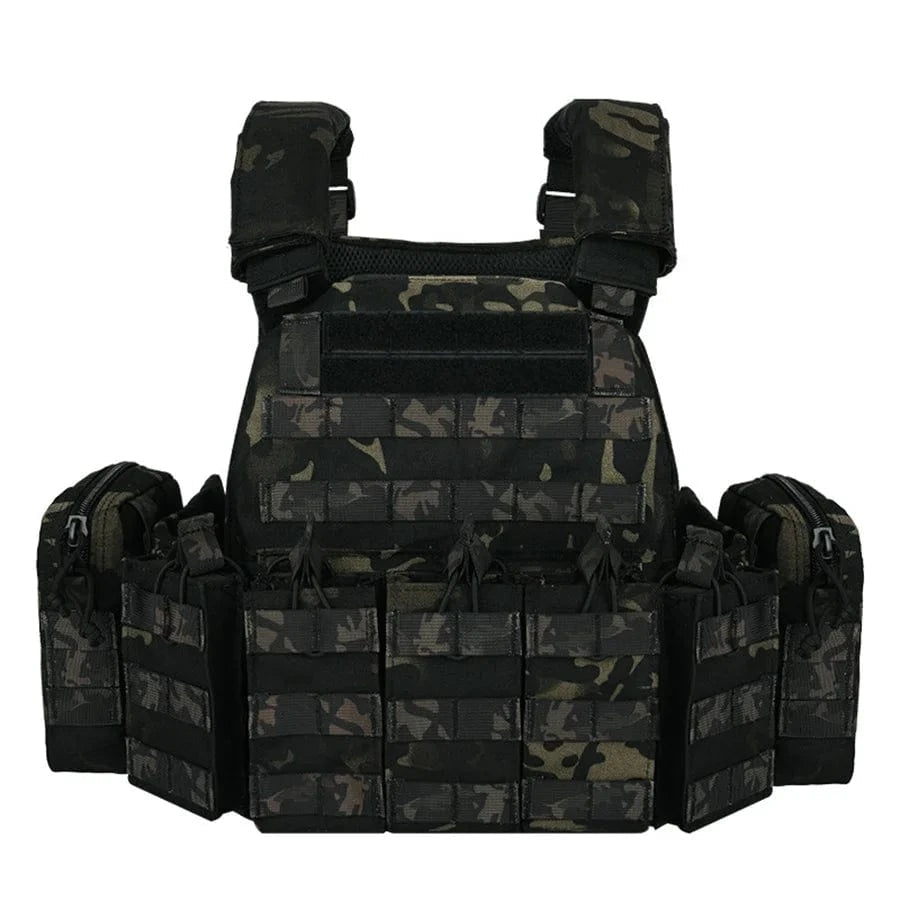 YAKEDA Equipment Vest and Five Piece Bag Training Vest Black CP