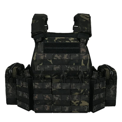 YAKEDA Equipment Vest and Five Piece Bag Training Vest Black CP
