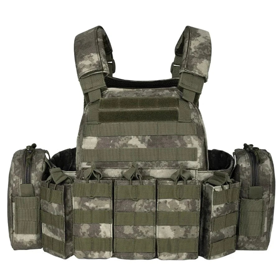 YAKEDA Equipment Vest and Five Piece Bag Training Vest Grey Ruins