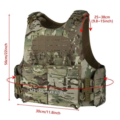 YAKEDA Tactical Vest New Tactical Vest Nylon One-click Quick Release Cutting PALS System Multi-functional Protective Vest