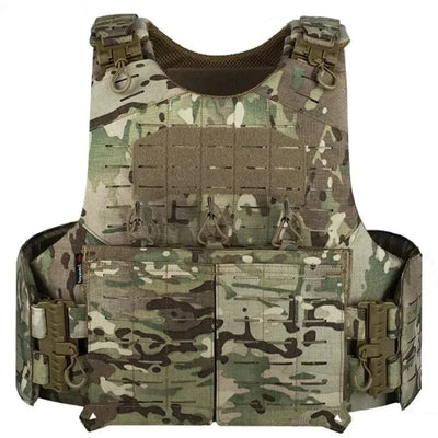 YAKEDA Tactical Vest New Tactical Vest Nylon One-click Quick Release Cutting PALS System Multi-functional Protective Vest CP / CHINA