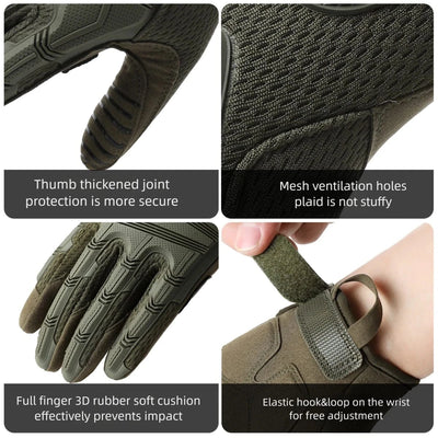 YANBIGUO Tactical Gloves for Men,Touchscreen Motorcycle Gloves with Soft Shell&Palm Pad for Cycling Hunting Camping Climbing