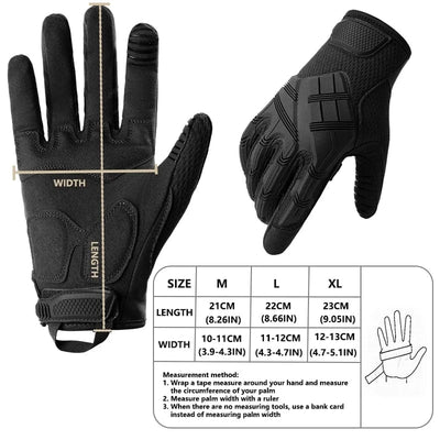 YANBIGUO Tactical Gloves for Men,Touchscreen Motorcycle Gloves with Soft Shell&Palm Pad for Cycling Hunting Camping Climbing