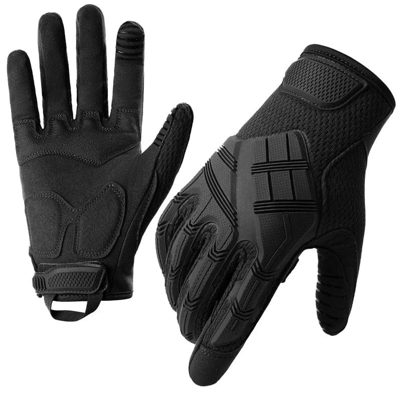 YANBIGUO Tactical Gloves for Men,Touchscreen Motorcycle Gloves with Soft Shell&Palm Pad for Cycling Hunting Camping Climbing black / M
