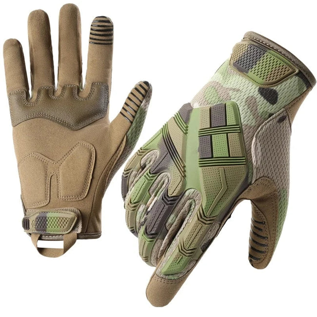 YANBIGUO Tactical Gloves for Men,Touchscreen Motorcycle Gloves with Soft Shell&Palm Pad for Cycling Hunting Camping Climbing Camo / L