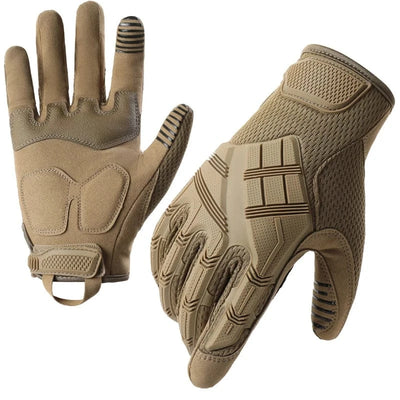 YANBIGUO Tactical Gloves for Men,Touchscreen Motorcycle Gloves with Soft Shell&Palm Pad for Cycling Hunting Camping Climbing Khaki / XL