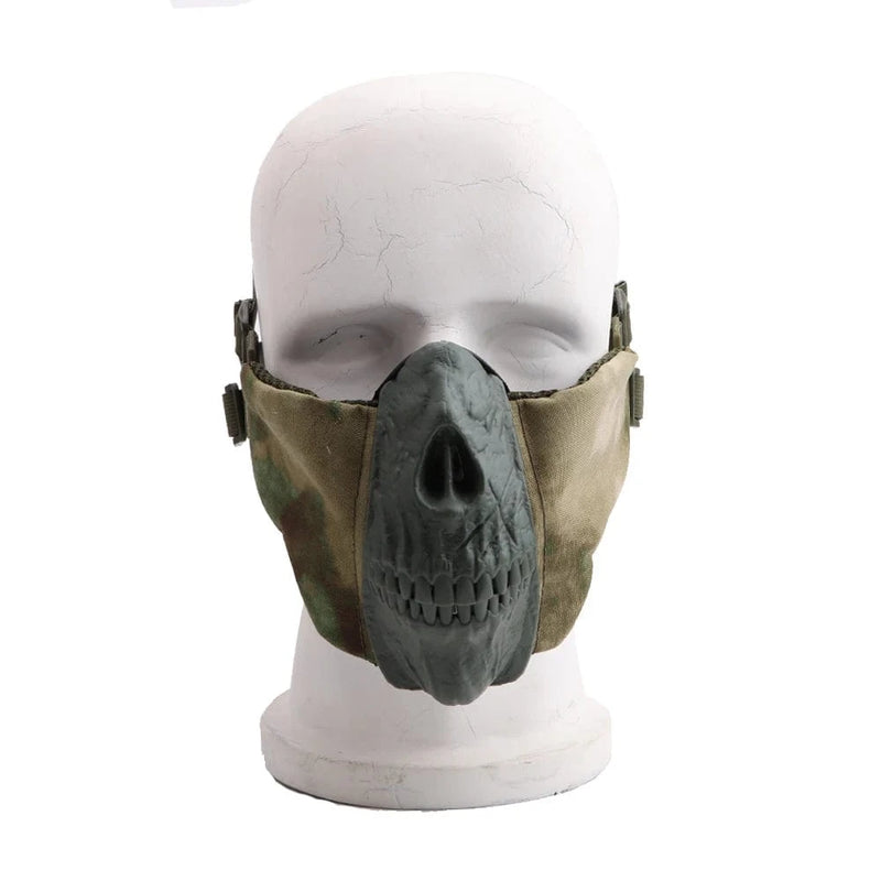 ZLang Tactical Training Half Face Mask for Outdoor Sports Combat Training Military Guard Factical Horror Skull Facemask for Man