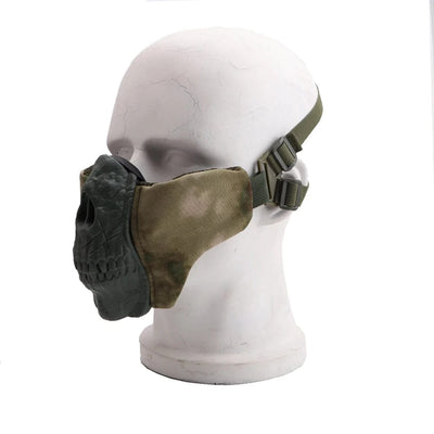 ZLang Tactical Training Half Face Mask for Outdoor Sports Combat Training Military Guard Factical Horror Skull Facemask for Man
