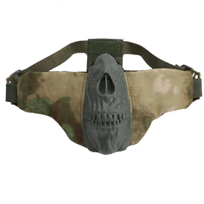ZLang Tactical Training Half Face Mask for Outdoor Sports Combat Training Military Guard Factical Horror Skull Facemask for Man FG / CHINA