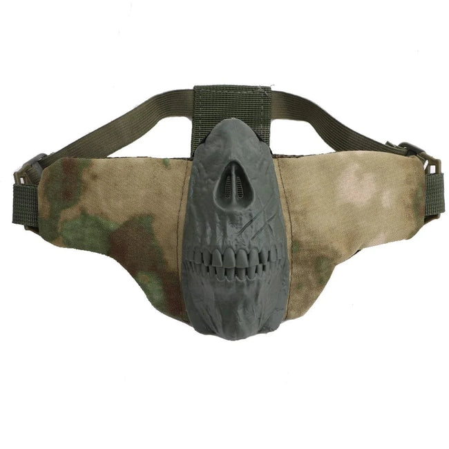 ZLang Tactical Training Half Face Mask for Outdoor Sports Combat Training Military Guard Factical Horror Skull Facemask for Man FG / CHINA