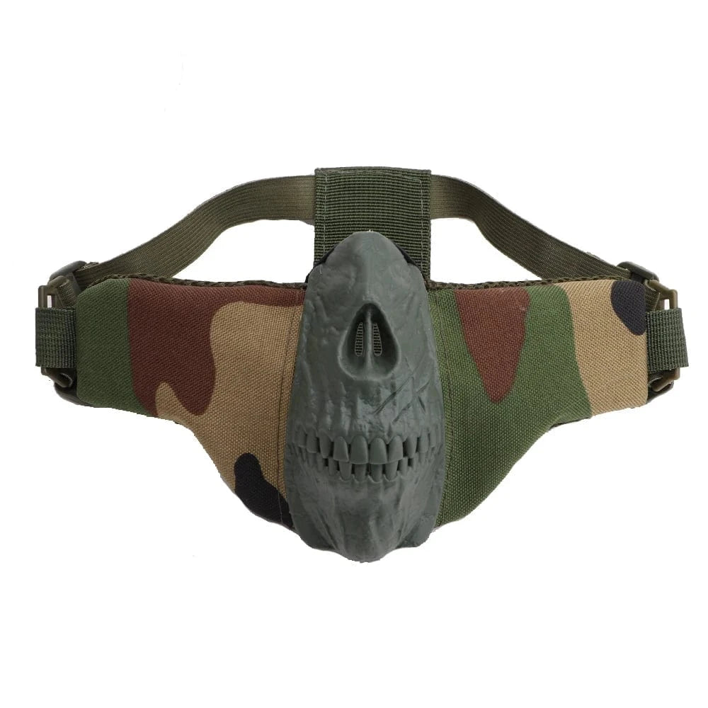 ZLang Tactical Training Half Face Mask for Outdoor Sports Combat Training Military Guard Factical Horror Skull Facemask for Man WL / CHINA