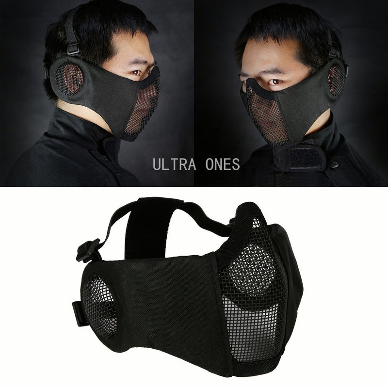 Ensemble masque avec lunettes de protection, demi-visage Ultra Ones - ACTION AIRSOFT