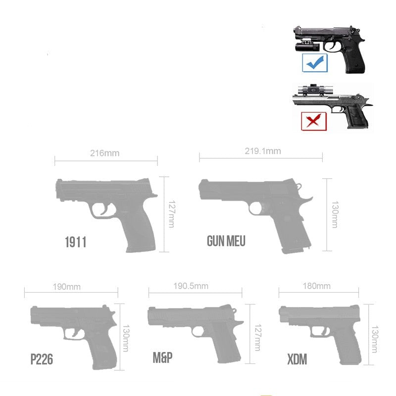 Étui pistolet ceinture modulaire Glock 17 19 22 23 31 32 34 35 - ACTION AIRSOFT
