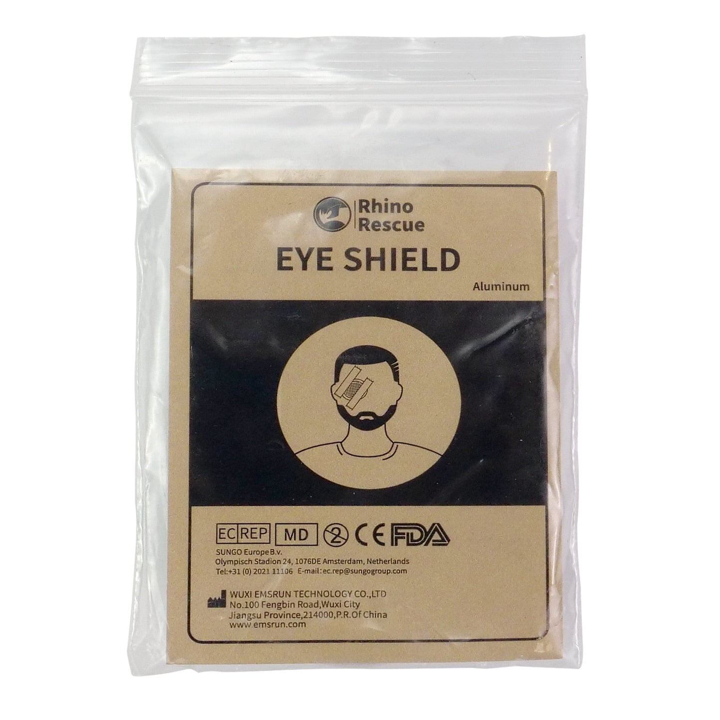 Eyes Shield aluminium œil blessé ou postopératoire RHINO - ACTION AIRSOFT