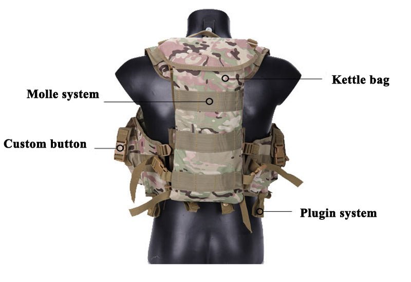 Gilet combat tactique multi-poches FSO Airsoft - ACTION AIRSOFT